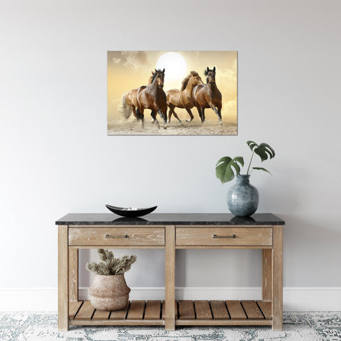Wandbilder Wohnzimmer XXL Pferde Moderne Bilder Tiere